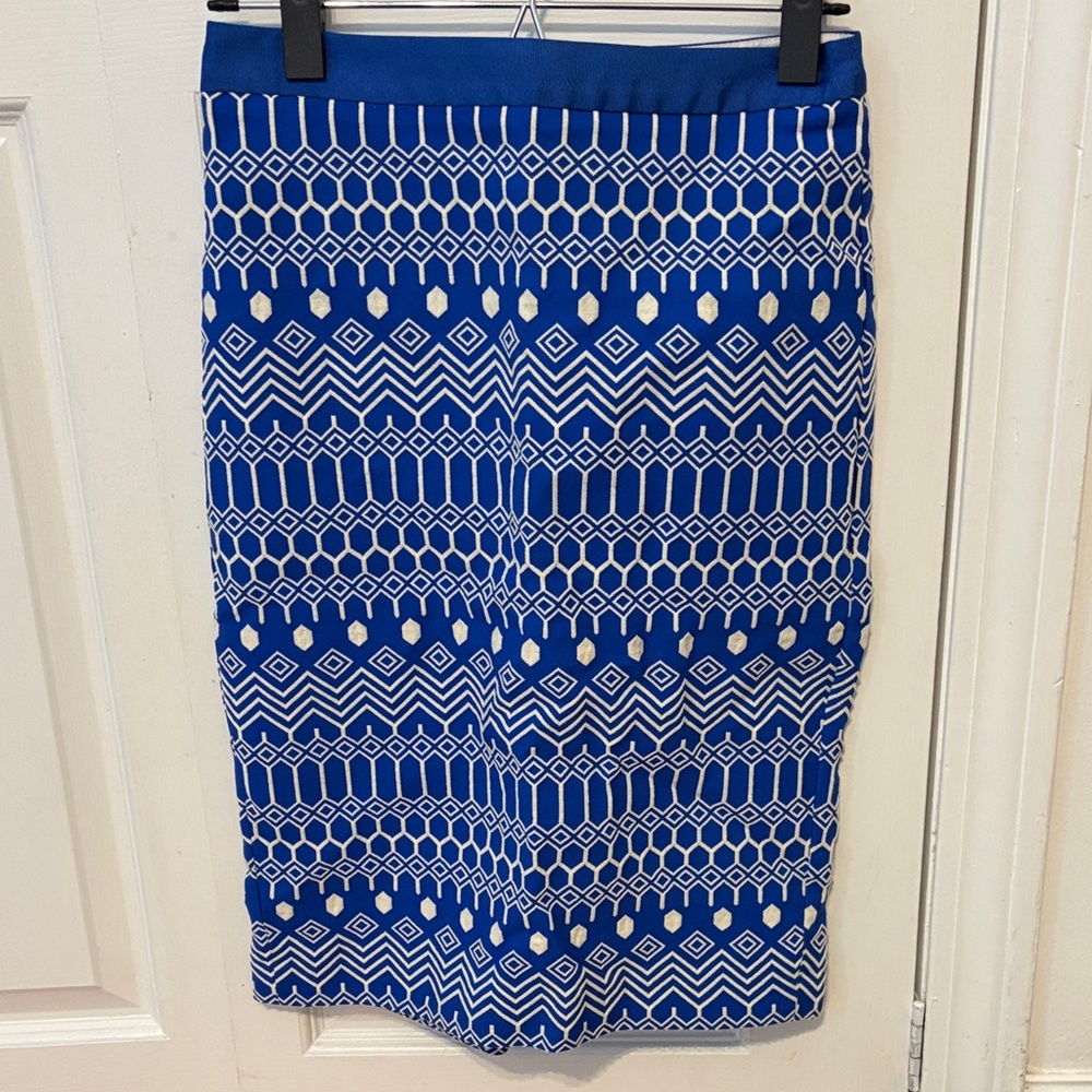 Boden White and Blue Skirt
